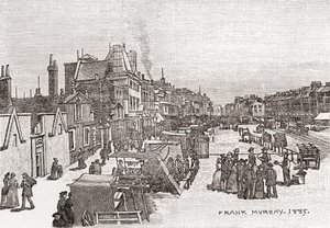 ホワイトチャペルロード、ロンドン、イングランド、1885 作： Frank Murray
